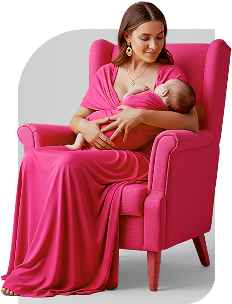 Mãe e bebê amamentando